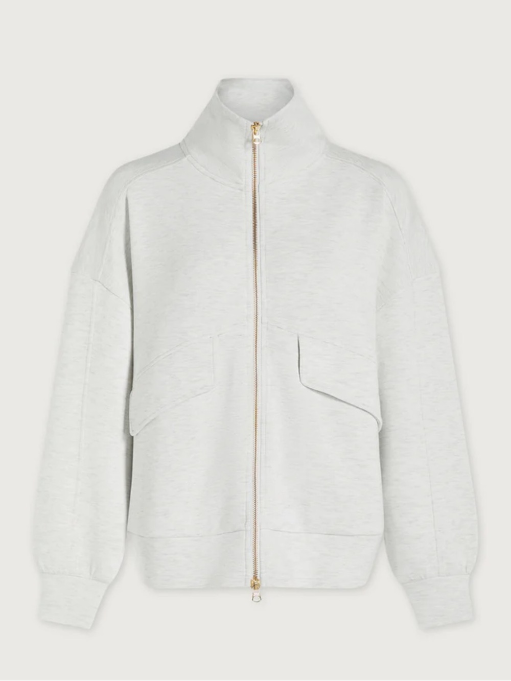 Varley DoubleSoft Crew in Light Heather Gray - Picture 4 of 12